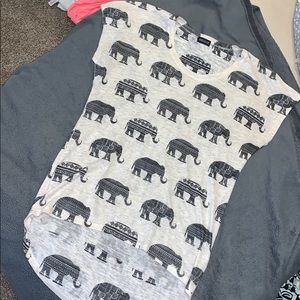 Elephant 🐘 print shirt, slightly longer in back